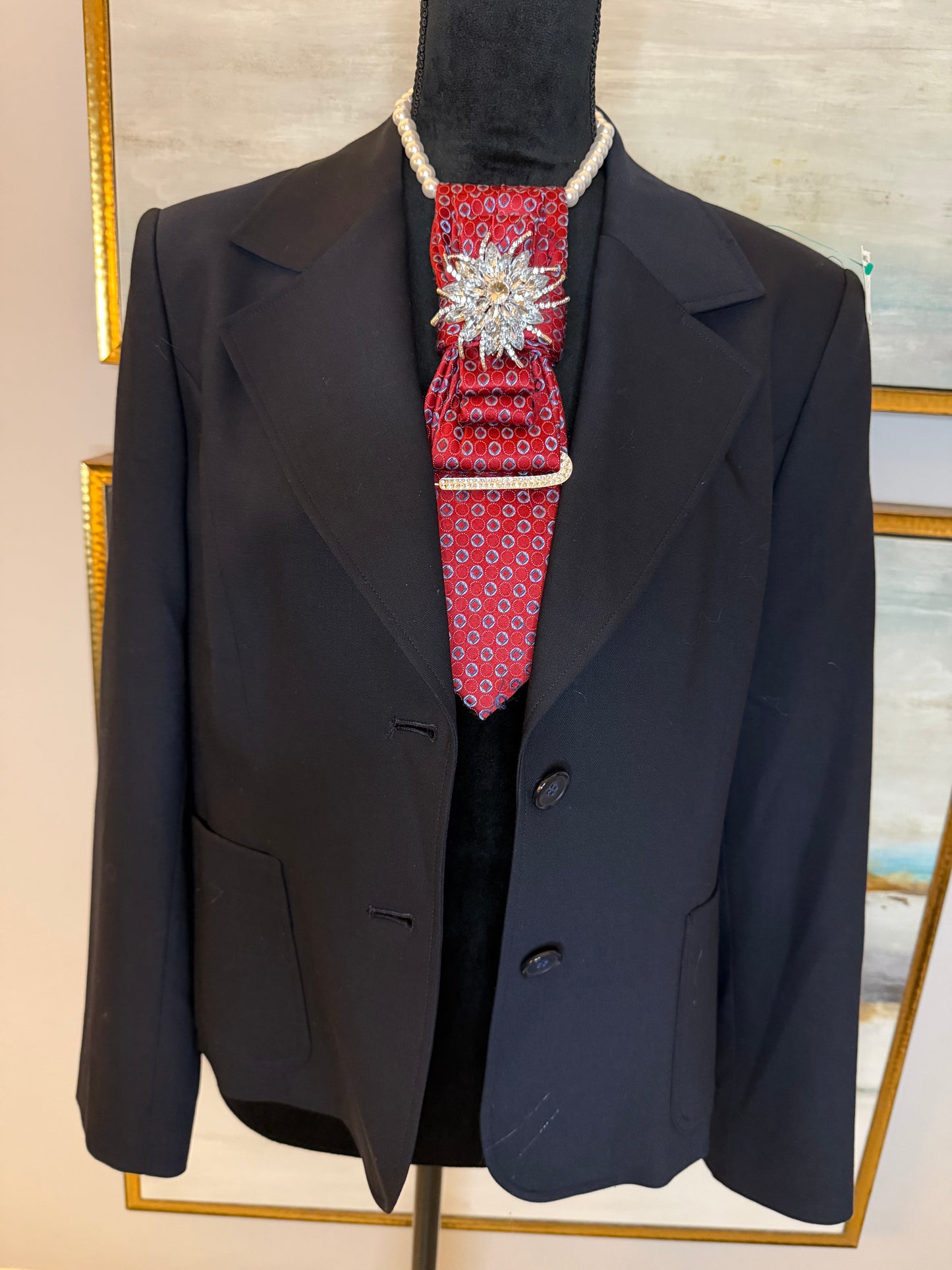 Talbots Black (no stretch) Size 12p tie not included