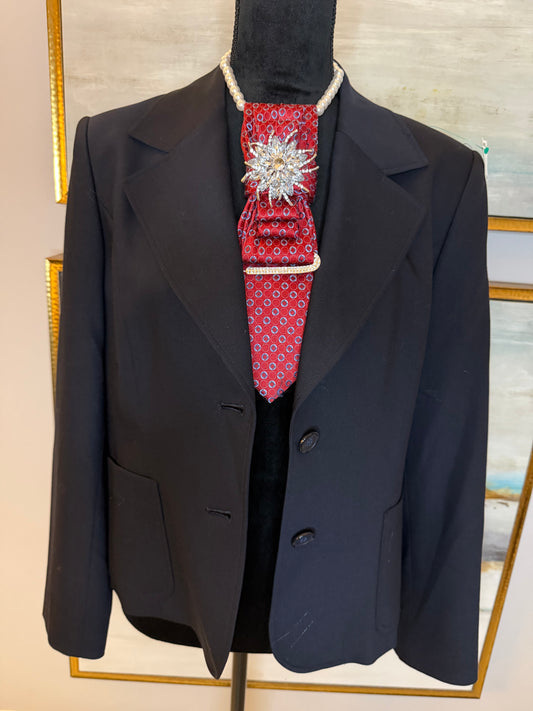Talbots Black (no stretch) Size 12p tie not included