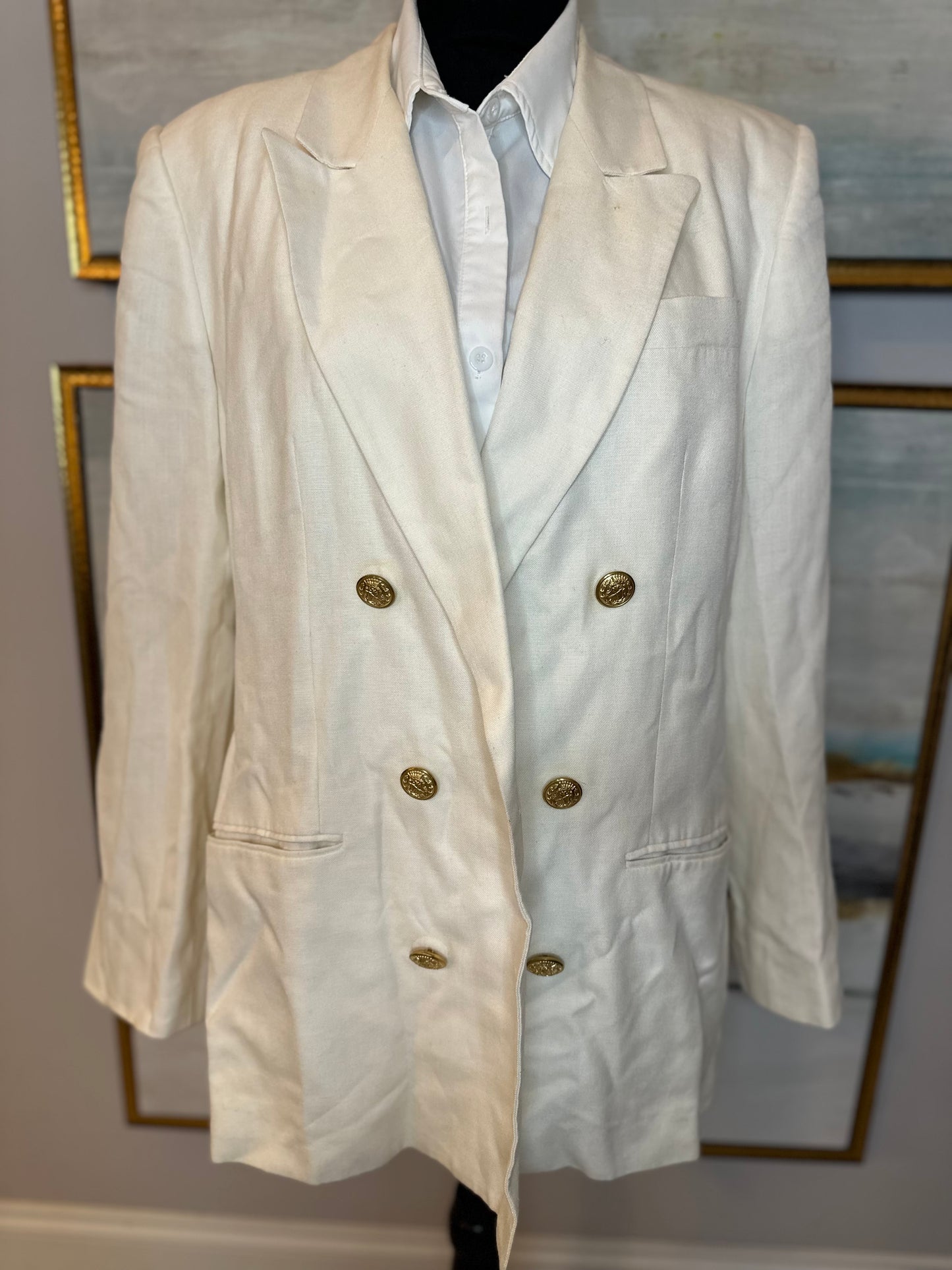 Talbot Cream Lenin Size 12 (No Stretch)